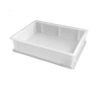 Genus Dei - Contenedor de polietileno para uso alimentario de 30 x 40 cm y altura de 10 cm. Apilable, profesional, para pizza, masa, pan y pasta.