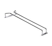 Genware NEV-GH-24C - Perchas de cristal, 61 cm, cromado