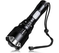 Genwiss Linterna de Buceo, Antorcha de Submarinismo 1000 Lúmenes Super Brillante XPL-LED Recargable 80M Luz de Inmersión Submarina Impermeable