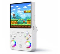 Genzo Consola Portatil Retro R36 Ultra 2026 con 128GB y más de 40.000 Juegos - Juegos de PSP, GameB, PS1, SuperNint, MegaD, NeoG, etc. +30 Emuladores -Pantalla Grande HD IPS de 4 Pulgadas (Blanco)