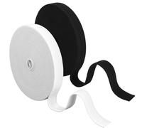 GENZYRE 2 gomas elásticas para coser en blanco y negro, goma elástica para pantalones, banda elástica ancha para coser, trabillas para cinturón para coser, cinta de goma para el hogar, manualidades