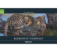 GEO Animales Amenazados 2025 - Calendario de Pared - Animales - Calendario Póster - 58 x 36
