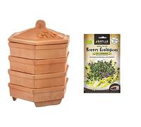 Geo - Germinador En Barro, Muy Espaciosa para Tener Muchos Brotes Distintos + Semillas Ecológicas Brotes - Brotes Ecológicos De Col Lombarda - Batlle