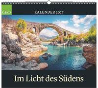 GEO Im Licht des Südens 2027: Wandkalender 50x45 cm mit 12 Fotografien von Mittelmeerlandschaften, deutschem Kalendarium und Spiralbindung