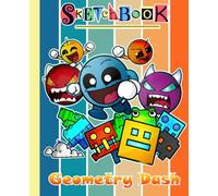 Geo-metry Sketchbook For Fan Girls Boys Teens Kids Students: A Cool Blank Paper Composition Notebook | Thick 100 Pages for Writing and Note | SIZE: 7.5 x 9.25 inches