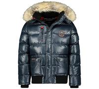 Geo Norway Bugs Men - Chaqueta de abrigo con forro de invierno para hombre - Chaqueta cortavientos de manga larga (azul marino L)