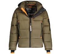 Geo Norway Calix Men - Chaqueta de abrigo con forro de invierno para hombre - Chaqueta cortavientos de manga larga (caqui L)