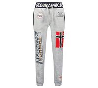 GEO NORWAY MYER Lady - Pantalones Jogging Mujer - Pantalones Deportivos Deporte Fitness Cómoda Cintura Elástica Cordon Correr Casual - Bolsillos Yoga Mujer Algodón Poliéster Gris Mixto - XL