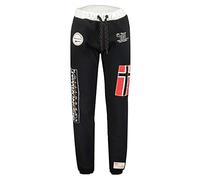 GEO NORWAY MYER Men - Pantalones Jogging Deportivos Hombre - Pantalones Jogger Entrenamiento - Cintura elástica Informal - Chandal Bolsillos Cargo Fit Hombre algodón poliésterNegro - 3XL