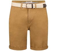 GEO NORWAY PLAGEO Men - Bermudas Chino para Hombre, Cintura - Bermudas Cortas Grandes Bolsillos - Pantalones Cortos de algodón (Beige, L)