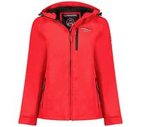 Geo Norway Tacer - Chaqueta Softshell para mujer, impermeable y cortavientos, con mangas largas, rojo, XXL