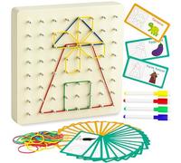 Geoboard de Madera, Montessori Educativos Geometría Juguetes 3 4 5