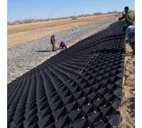 Geocelda Rejilla de estabilización de suelos Geo Grid de 1 m, 5 m y 10 m, malla de grava de HDPE para exteriores, laderas empinadas, paisajismo, pasarelas, senderos y caminos.(10 cm high,2m x 5m)