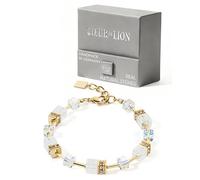 GeoCUBE® Iconic Nature - Pulsera dorada y blanca