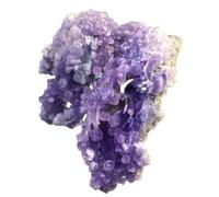 Geoda ágata uva en bruto, cristal, espécimen mineral natural púrpura Reiki