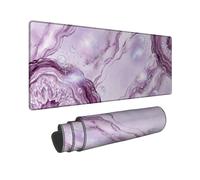 Geode - Alfombrilla de mouse grande, diseño abstracto moderno de burbujas, remolinos violetas, ninguno de goma lavanda, lavable, tapete de mouse para mesa extendida, decoración para el hogar, oficina