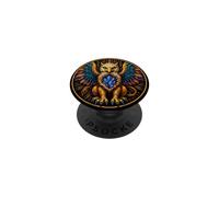 Geode Griffin Hatchling Blockprint Arte Popular Místico PopSockets PopGrip Adhesivo
