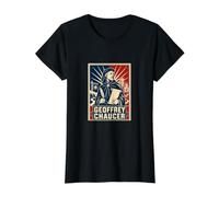 Geoffrey Chaucer, escriba de Cuentos de Canterbury Camiseta gráfica económica, Mujer, Negro, L