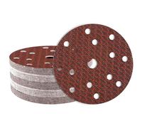 GEOGIEEW Discos Para Lijas 150mm, 80 Granos Lija Circular con 15 Agujeros Para Lijadora Excéntrica y Lijadora Orbital (50 Piezas)