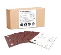 GEOGIEEW Kit de 80 discos de papel de lija, grano 180 6 agujeros 115x101mm para lijadoras orbitales