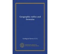 Geographic tables and formulas (Vol-1)