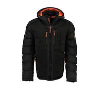 Geographical Noruega Chaqueta De Plumas Bomber Parka Outdoor Hood Negro Hombre
