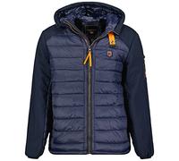 Geographical Norway Abator Men - Chaqueta Para Hombre Acolchada Otoño Invierno con Capucha - Abrigo largo Cortavientos De Manga Larga - Casaco Elegante Hombres Ski (Marino XXL)
