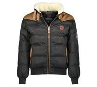 Geographical Norway ABRAMOVITCH MEN - Chaqueta Hombres Impermeable - Grueso Abrigo Capucha Al Aire Libre Abrigo Piel - Chaquetas Invierno Acolchada Parka Ideal Hombre Negro - XXL
