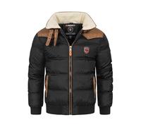 Geographical Norway Abramovitch Men Distribrands - Chaqueta Hombres Impermeable - Grueso Abrigo Capucha Al Aire Libre Abrigo Piel - Chaquetas Invierno Acolchada Parka Ideal Hombre (Negro XL)