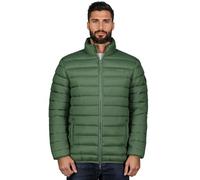 Geographical Norway Amichoko Basic - Chaqueta acolchada ligera para hombre - Chaqueta de media temporada cómoda - Bolsillos con cremallera - Estilo urbano moderno - Insignia característica, Verde