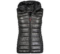 Geographical Norway Annecy Vest Hood Lady - Chaqueta Mujer Cálida Esqui - Abrigo Para Mujeres Sin Capucha - Parka Elegante A Prueba De Viento - Otono Invierno Primavera (Negro L)