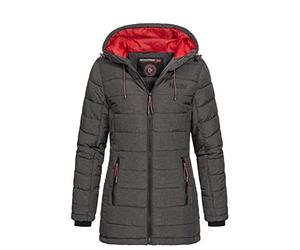 Geographical Norway Astana Lady - Parka Ciente Mujer Otoño Invierno - Abrigo Con Capucha De Piel Sintética - Chaqueta Cortavientos Abrigo Largo - Rego Ide Mujeres Elegantes
