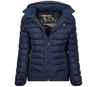Geographical Norway Aurelien Lady - Chaqueta Mujer Cálida Esqui - Abrigo Para Mujeres Con Capucha Sintética - Parka Elegante A Prueba De Viento - Otono Invierno Primavera (Azul Marino L)