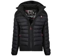 Geographical Norway Aurelien Lady - Chaqueta Mujer Cálida Esqui - Abrigo Para Mujeres Con Capucha Sintética - Parka Elegante A Prueba De Viento - Otono Invierno Primavera (Negro M)