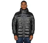 Geographical Norway BAPTISTE BLACK DB MEN 056 BLACK (WZ8155H/GN-NOIR) Chaqueta de entretiempo con capucha para hombre, color negro, cálido, cómodo, cremallera, Negro , 3XL