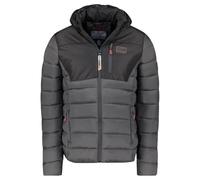 Geographical Norway Batilo Men - Chaqueta Cortavientos Para Hombre - Chaqueta Impermeable De Manga Larga - Ideal Para La Temporada De Senderismo Primavera Verano Otoño Invierno (Gris Oscuro/Negro L)