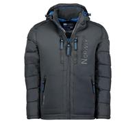 Geographical Norway Beachwood Men - Abrigo Para Hombre Resistente Viento - Chaqueta Acolchada Calor - Jacket Forro Impermeable Exterior (Gris Oscuro 3XL)