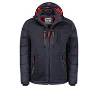 Geographical Norway Beachwood Men - Chaqueta Acolchada Otoño Invierno Para Hombres - Abrigo Chaqueta Acolchada Cortavientos De Manga Larga - Rego Ide Elegante Hombre (Marina roja S)