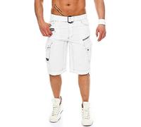 Geographical Norway Bell Men's Panoramic Shorts/Men's Shorts/Bermuda Shorts/Cotton Cargo Cropped Pants/Boy's Clothing/Quality Shorts and Bermudas (as4, Alpha, m, Regular, Regular, White)