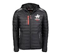 Geographical Norway BRICK BLACK GTX MEN 068 BLACK (WY6357H/GN-NOIR) Chaqueta de invierno para hombre con capucha, color negro, forro polar, cálida, cómoda, Negro , 7XL