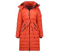 Geographical Norway Cabima Lady - Chaqueta Mujer Cálida Esqui - Abrigo Para Mujeres Con Capucha Sintética - Parka Elegante A Prueba De Viento - Otono Invierno Primavera (Rojo XL)