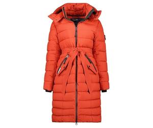 Geographical Norway Cabima Lady - Chaqueta Mujer Cálida Esqui - Abrigo Para Mujeres Con Capucha Sintética - Parka Elegante A Prueba De Viento - Otono Invierno Primavera (Rojo XL)