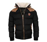 Geographical Norway Cálida chaqueta de invierno acolchada para hombre Negro XL