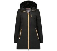 Geographical Norway Cassim Lady - Chaqueta Mujer Cálida Esqui - Abrigo Para Mujeres Con Capucha Sintética - Parka Elegante A Prueba De Viento - Otono Invierno Primavera (Negro L)