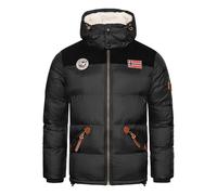 Geographical Norway Celian Men - Chaqueta Para Hombre Acolchada Otoño Invierno con Capucha - Abrigo largo Cortavientos De Manga Larga - Casaco Elegante Hombres Ski (Negro S)