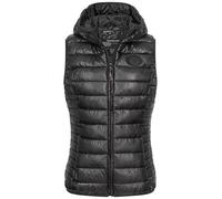 Geographical Norway Chaleco acolchado con capucha de transición otoño invierno chaleco cortavientos, Negro , M