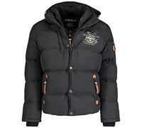 Geographical Norway - Chaqueta acolchada de invierno para hombre, con capucha (Negro, XXL)