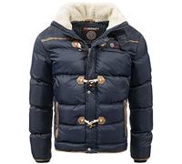 Geographical Norway Chaqueta acolchada para hombre, de invierno, S - 7XL - Anorak cálido y forrado - Chaqueta de exterior para el invierno/otoño en pack con gorro UD, XXL
