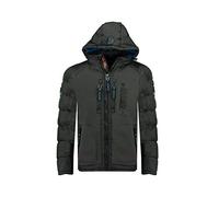 Geographical Norway Chaqueta de plumón Bomber Parka Outdoor Hood gris hombre