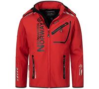 Geographical Norway Chaqueta de softshell funcional para hombre, impermeable en Bundle con gorro urbandreamz, Red RO, M